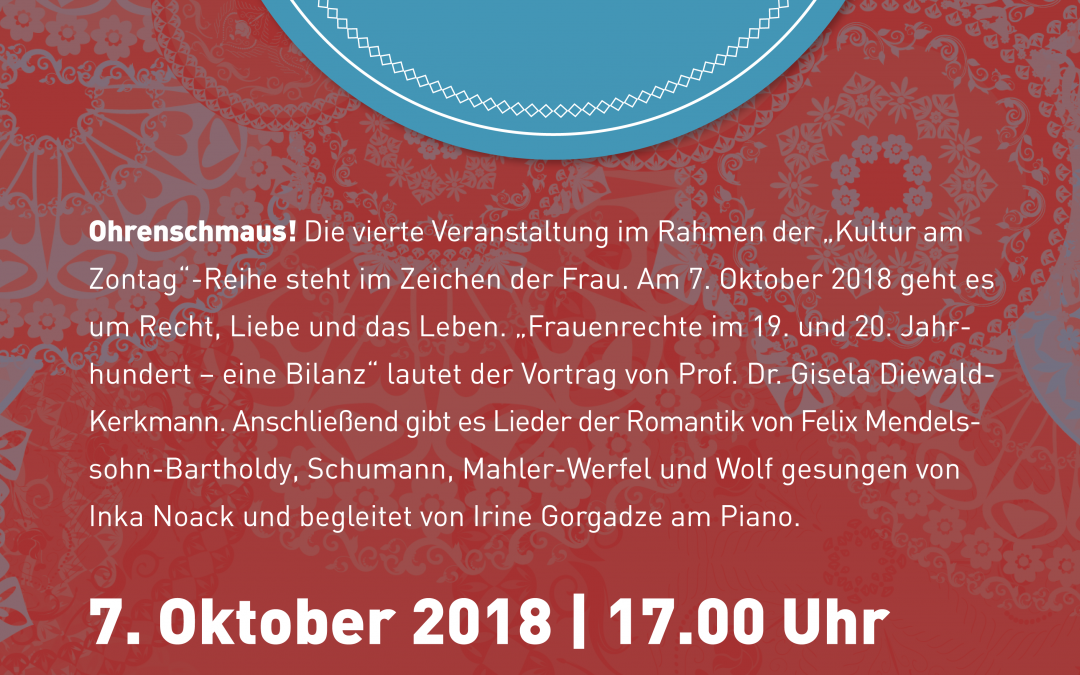7. Oktober 2018 | 17:00 Uhr – Kultur am Zontag